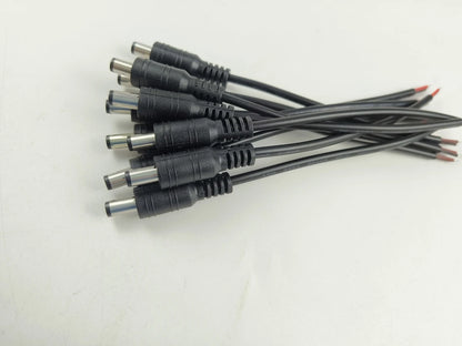 1/5/10 Pcs 5.5x2.1mm DC Male Female Power Plug Cable Wire Jack Adapter Connector for CCTV Single Color 3528 5050 LED Tape Light