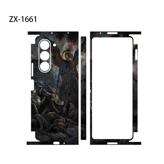 Colorful Anti-Scratch Stickers For Samsung Galaxy Z Fold6 5 4 3 7 Fold5 Protective Decal Skin Cover Back Film