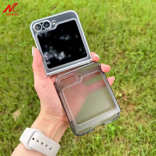 Z Flip6 7 Case Ultra Thin Slim Matte Cases for Samsung Galaxy Z Flip 6 7 5 4 3 PP Folding Shockproof Semi-Transparent Back Cover