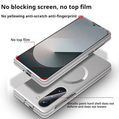 Ultra Thin Matte Metallic Magsafe Magnetic Case For Samsung Galaxy Z Fold 7 6 5 4 3 Wireless Charge Shockproof Protection  Cover
