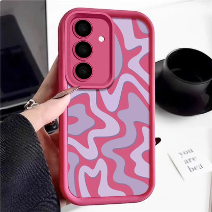 Striped Pattern Phone Case For Samsung Galaxy A16 A55 A54 A15 A14 A25 A35 A56 5G S25 Edge S25 S24 S23 S22 Ultra S24 FE TPU Cover