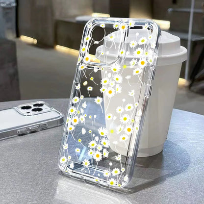 S25 Ultra Case For Samsung A55 5G A54 A53 A52 A56 A36 A26 A33 A34 A16 A35 A32 S24 S23 Plus S22 S21 S20 FE Flower Soft TPU Cover