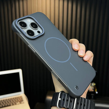 Ultra Slim Frameless For Magsafe Cover For iPhone 16 15 14 13 12 Plus Pro Max 16Pro 16Pro 15Pro Magnetic Shockproof Hard PC Case