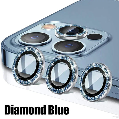 3Pcs Metal Lens Protector Glass For iPhone 16 13 12 11 14 15 Pro Max Mini Camera Lens Protection Film For iPhone 16 14 15 Plus