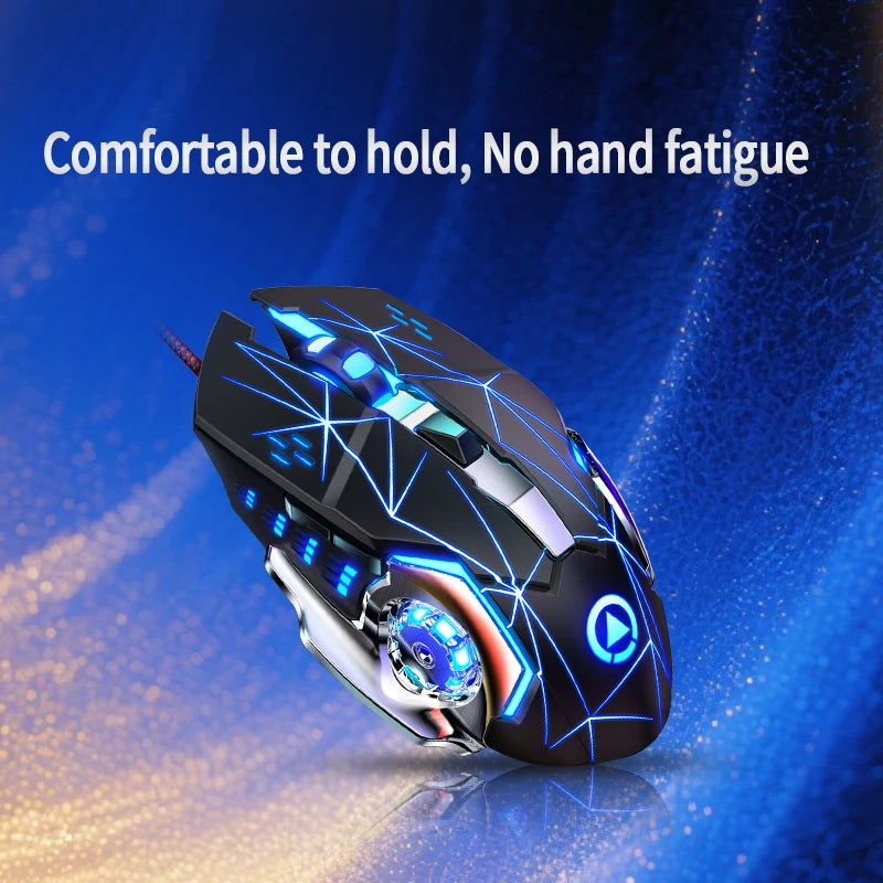 USB Wired Gaming Mouse 6 Button Backlit Ergonomic Mice DPI  Adjustable Optical Mice for PC Gamer Computer Desktop