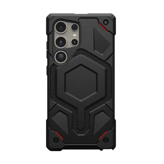 Kevlar Monarch Pro Serie High Qualitiy Drop Protection Case with Magnetic Charging Compatible for Samsung Galaxy S24 Ultra Cover