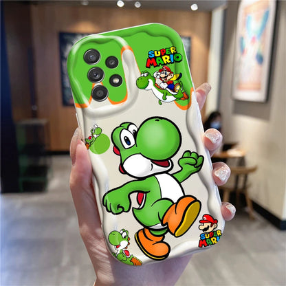 M-Marios Popular Cartoon Art For Samsung A55 A54 A53 A52 A35 A34 A33 A32 A25 A24 A23 A22 A21S A15 A13 A14 5G Wave Oil Funda