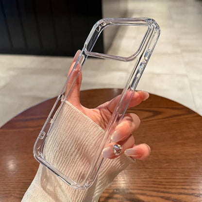 Luxury Transparent Soft Acrylic Phone Case For iPhone 17 16 15 14 13 12 11 Pro Max XS X XR 7 8 Plus Mini Shockproof Bumper Cover