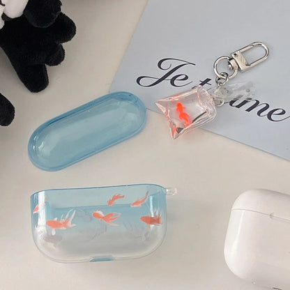Cute and ornamental koi gradient earphone case for airpods 2 3 4 TPU soft protective cover for airpods pro 2 2nd charge box case
