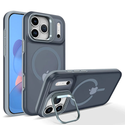 Luxury Matte Clear With Holder Shockproof Magnetic Magsafe Phone Case for IPhone 17 16 15 14 Plus 13 12 Pro Max 17Air 16e Cover