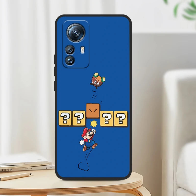 Cartoon Game Super M-Marios For Xiaomi Mi 13T 13 12T 12 11T 11i 11 A3 10T 10 9 Pro Lite Ultra 5G Black TPU Phone Case