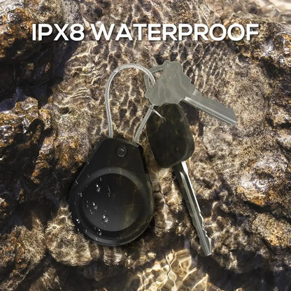 Waterproof AirTag Keychain Holder tag Lock Case Wire Cable,  Anti-Lost Protective Case with Keyring for Luggage, Key, Backpack