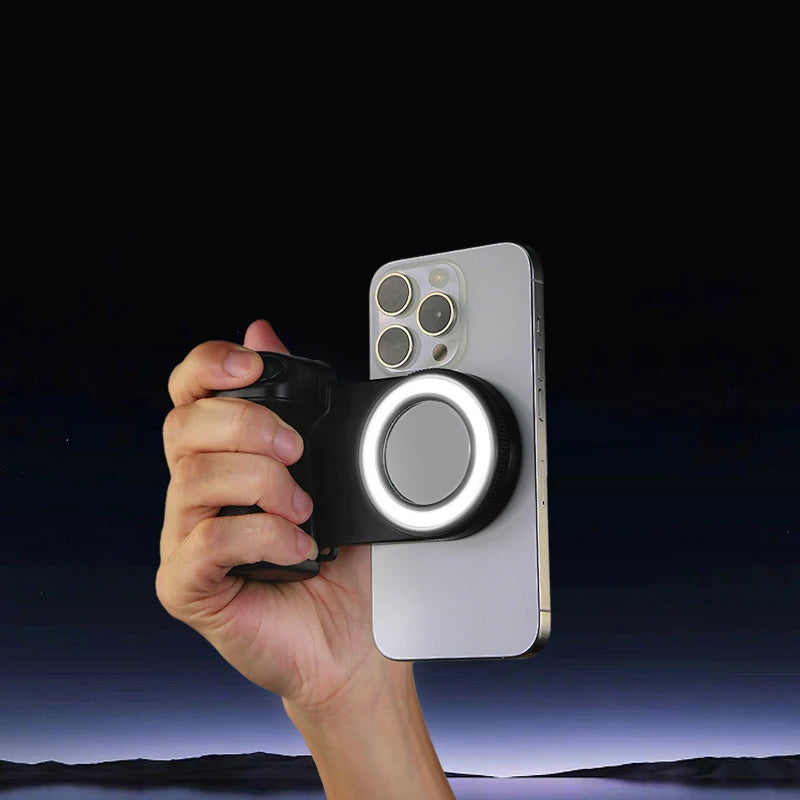 2025 MagSafe Smartphone Camera Shutter Grip Bluetooth Selfie Handle Camera Photo Stabilizer with Fill Light for Iphone Android