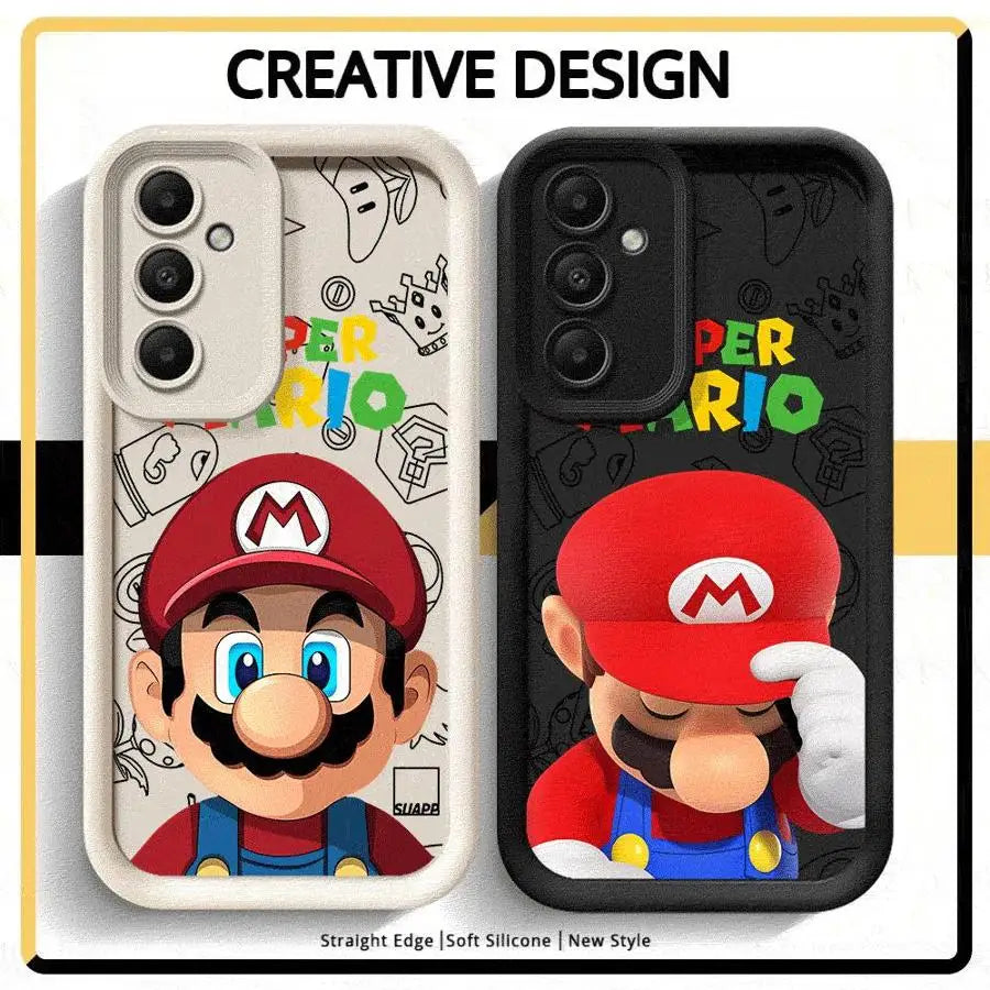Super M-Marios Bros Phone Case for Galaxy A12 A13 A14 4G 5G A13 A22 A16 5G A23 4G 5G A24 4G A32 4G 5G A33 5G A34 5G Matte