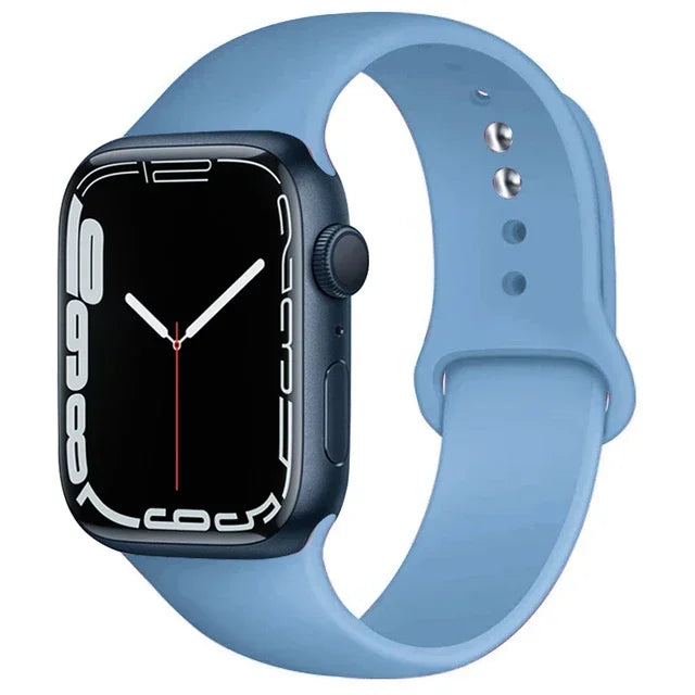 Silicone Band For Apple Watch strap 44mm 45mm 40mm 41mm 42-38mm 45 mm sport bracelet iwatch series 8 7 6 5 4 3 SE 9 Ultra 2 49mm