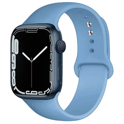 Silicone Band For Apple Watch strap 44mm 45mm 40mm 41mm 42-38mm 45 mm sport bracelet iwatch series 8 7 6 5 4 3 SE 9 Ultra 2 49mm