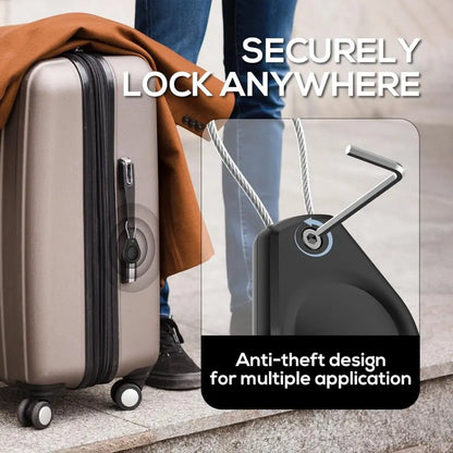 Waterproof AirTag Keychain Holder tag Lock Case Wire Cable,  Anti-Lost Protective Case with Keyring for Luggage, Key, Backpack