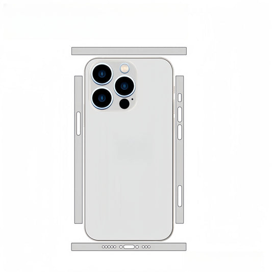 Pain Color Skin Wrap For iPhone 16 Pro Max Sticker 15 14 Plus Back Film 13 12 Mini Protective Decal Side Frame Back Protector
