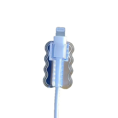 2pcs Data Cable Protector Sleeves Anti-Breakage Cord Saver Mobile Phone Accessory Flexible Cord Management