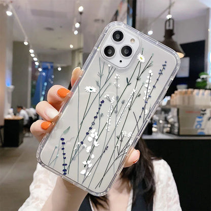 Floral Case For Samsung S23 Ultra S22 S21 S20 FE A54 5G A53 A52 A13 A12 A14 A51 A34 A33 A32 A23 A22 A71 A72 A73 TPU Funda Covers