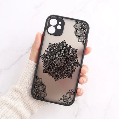 Mandala Dreamcatcher Case For iPhone 11 13 14 12 15 Pro Max Mini XR XS Max 6s 8 7 Plus SE 2022 2020 Clear Shockproof Phone Cover