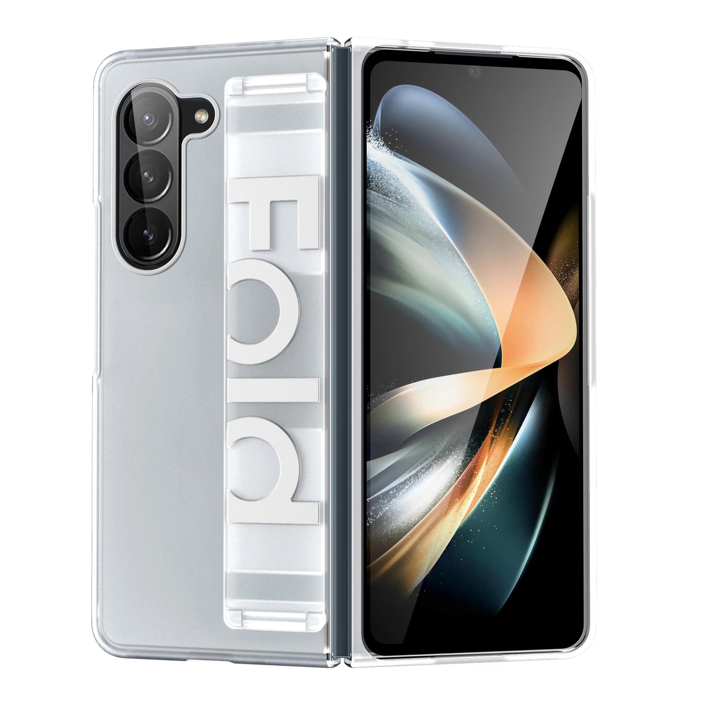 Luxury Ultra-thin Matte Silicone Wrist Strap Case For Samsung Galaxy Fold 7 6 5 4 3 5G Folding Shockproof Hard Back Cover