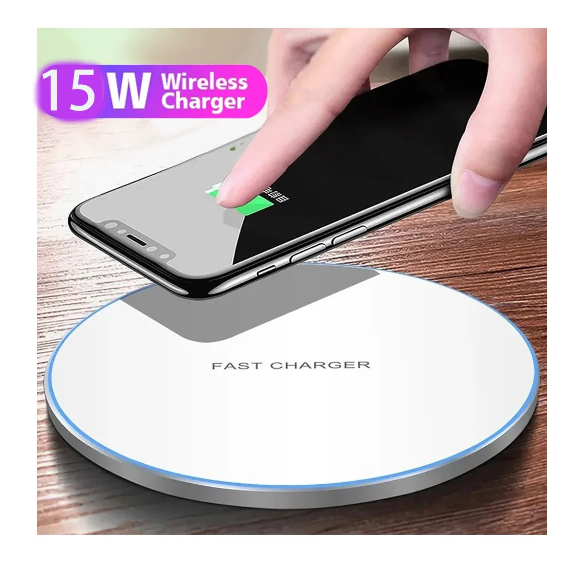 Wireless Charger For iPhone 17-11 Pro XS Max Mini X XR Induction Fast Wireless Charging Pad For Samsung Xiaomi Huawei