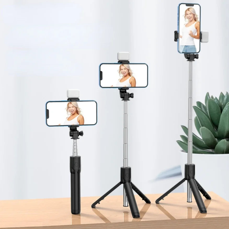 Extendable Selfie Stick Tripod Phone Tripod with,Group Selfies/Live Streaming/Video Recording Compatible with All Cellphones