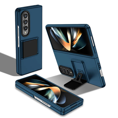 For Galaxy Z Fold 3 4 Case With Built-in Kickstand Bracket Camera Protection Anti Scratch Case Black Blue Green Red For Fold 5 6