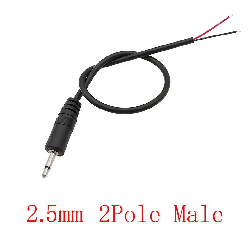 1Pcs 2.5/3.5mm Male Plug/Female Jack Mono/Stereo AUX 2/3/4Pole To Bare Wire Connector DIY Audio Headphone Repair Extension Cable