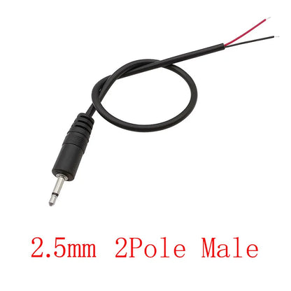 1Pcs 2.5/3.5mm Male Plug/Female Jack Mono/Stereo AUX 2/3/4Pole To Bare Wire Connector DIY Audio Headphone Repair Extension Cable