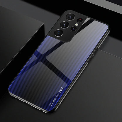 Luxury Gradient Phone Cover For Samsung Galaxy S23 S21 S22 S24 S25 Ultra Plus Note 20 Ultra S21 FE S20 S23 FE 5G Case Glass Case