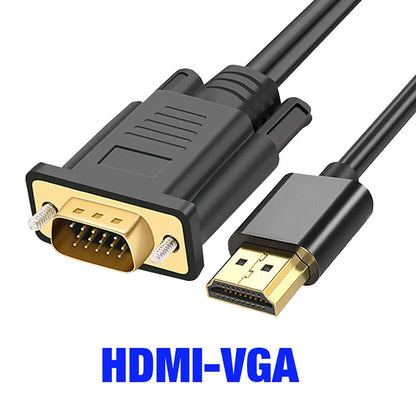 HDMI Male to VGA Male 0.5M 1M 2M 3M 5M 10M 1080P 60Hz HDMI Compatible Cable to VGA Adapter Digital to Analog for Computer Laptop