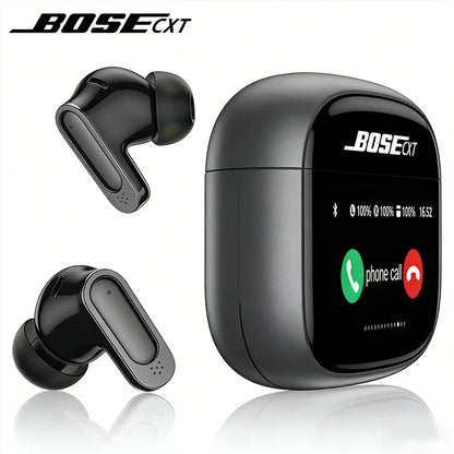 BOSECXT Ultra V11 Smart Touch Multi functional Large Screen TWS Wireless ANC Noise Cancelling Earbuds Enc Heavy Bass Earbuds