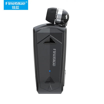 Fineblue F520 Bluetooth Earphones Wireless Headset Lotus One Ear Retractable Auricular Handsfree Headphone Lavalier Clip