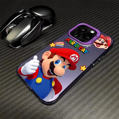 Cartoon S-Super M-Marios Bros Phone Case For iPhone 16 15 14 13 12 11 Pro Max 7 8 Plus XR XS Max Shockproof Silicone Matte Cover