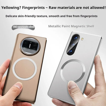 Ultra Thin Matte Metallic Magsafe Magnetic Case For Samsung Galaxy Z Fold 7 6 5 4 3 Wireless Charge Shockproof Protection  Cover