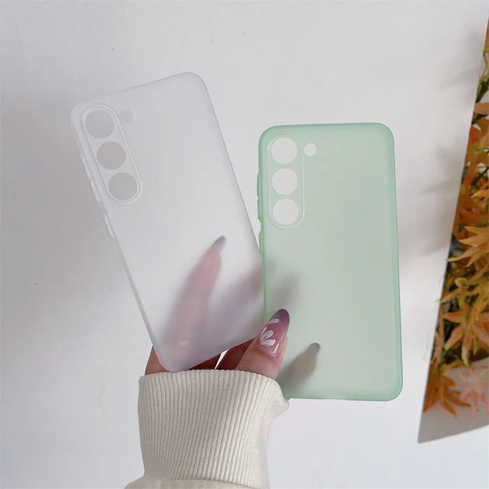 Ultra Thin Matte Armor Translucent Case For Samsung S25 S24 S23 FE S22 S21 Plus Ultra A32 A52 A53 A33 A54 Note20Ultra TPU Funda