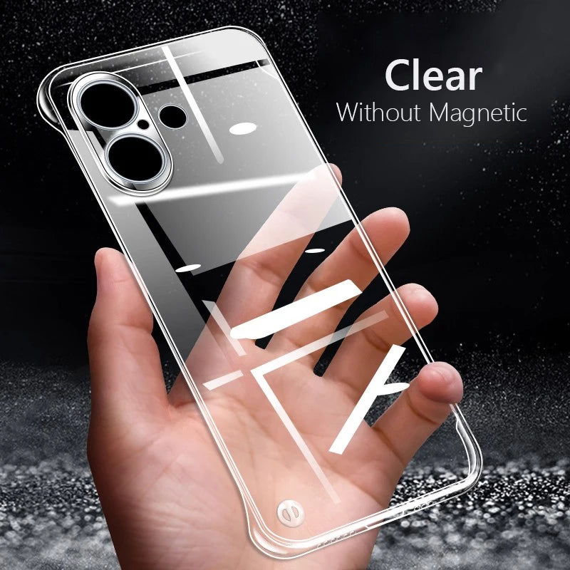Frameless Magnetic For Magsafe Slim Case For iPhone 17 Pro Max Air iPhone17Pro Max 5G Wireless Charging Hard Back Cover