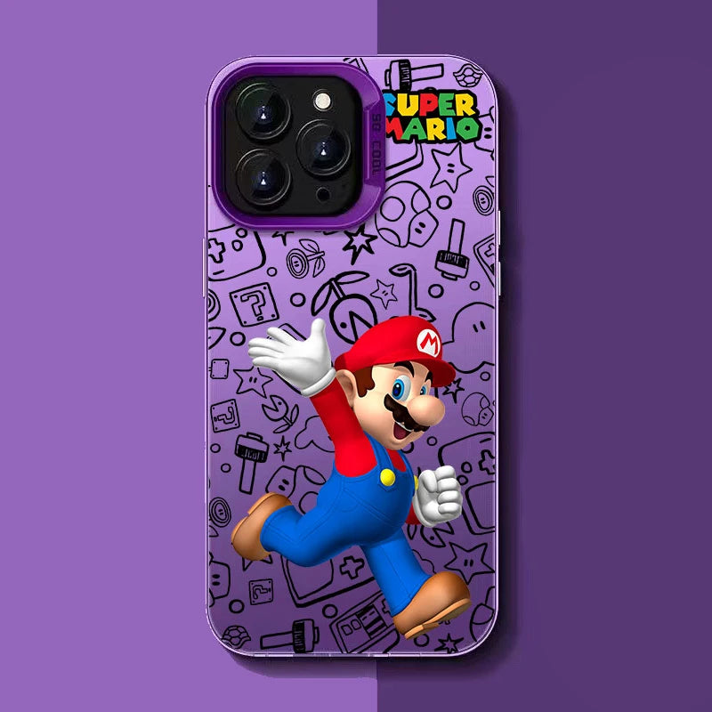 Cartoon S-Super M-Mario Bros Phone Case For iPhone 16 15 14 13 12 11 Pro Max XS Max XR 7 8 Plus Shockproof Silicone Matte Cover