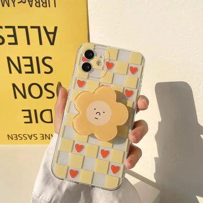 Smile Phone Case For Samsung Galalxy S25 S23 S24 S20 S21 S22 S10 Plus Ultra S21 S24 FE S24+ cover Casing With Bracket Holder