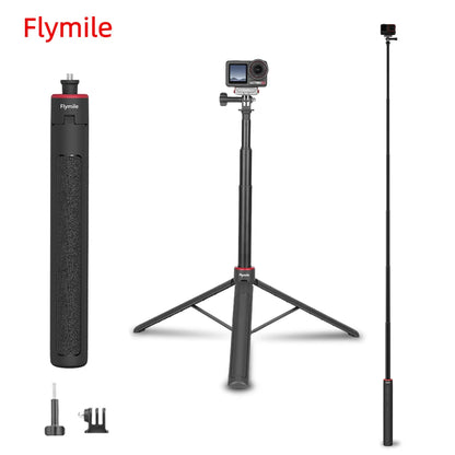 Flymile Action 5 Pro Tripod Adjustable Selfie Stick Long Hand Grip Vlgo Travel Stand for DJI OSMO 360/Action 4 Accessories