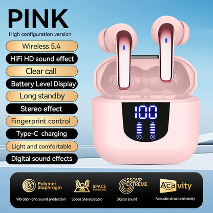 TWS wireless earphones, heavy bass stereo noise reduction for calls, ultra-long battery life, low-latency game mode