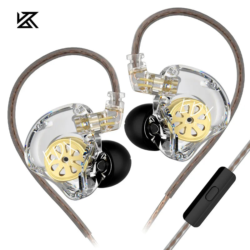 KZ EDX Lite HiFi Monitor Earphones Dynamic Driver In Ear Headphones Noise Cancelling Earbuds Detachable design Wired Headest