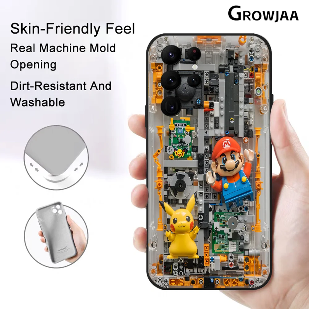 Super M-MarioS Bros Game Phone Case for Samsung Galaxy S24 Ultra S22 S23 Ultra S21 S20 5G Protective Silicone TPU Funda