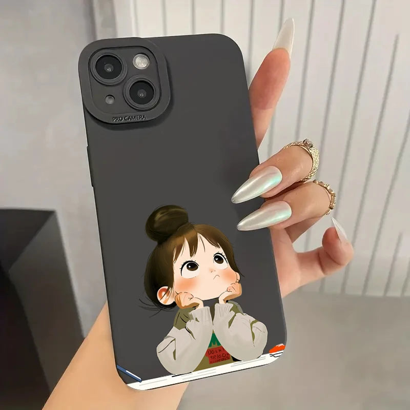 Cute Angry Little Girl Printed Case For Samsung Galaxy S25 S24 S23 S22 S21 Ultra Plus FE A16 A06 A26 A54 A32 A33 A56 Soft Cover