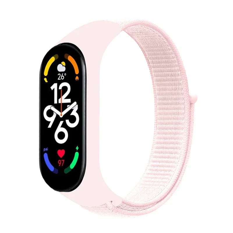 Nylon loop Mi band 4 5 6 Strap Replacement Soft Adjustable Wrist Watchband Pulsera correa For Xiaomi Mi band 3 4 5 6 7 Bracelet
