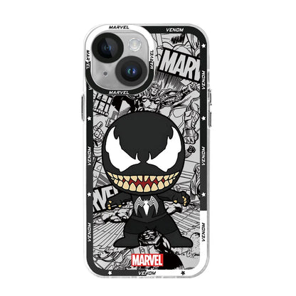 Marvel Spider Man Venom Phone Case for Apple iPhone 13 Pro Max 7 6s SE X XS 15 Plus 8 12 Mini XR 14 Pro 11 Silicone Cover Clear