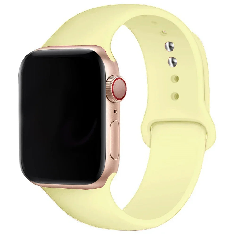 Silicone Band For Apple Watch strap 44mm 45mm 40mm 41mm 42-38mm 45 mm sport bracelet iwatch series 8 7 6 5 4 3 SE 9 Ultra 2 49mm