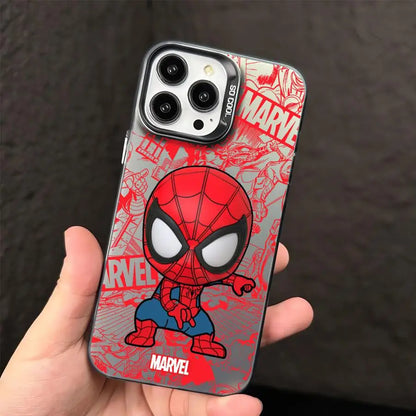 Marvel Cute Spider Man Groot Phone Case for iPhone 16 Pro 15 Pro Max 14 13 12 11 XS 14 Pro Max 16 Plus 14Pro 12Pro Soft Shell